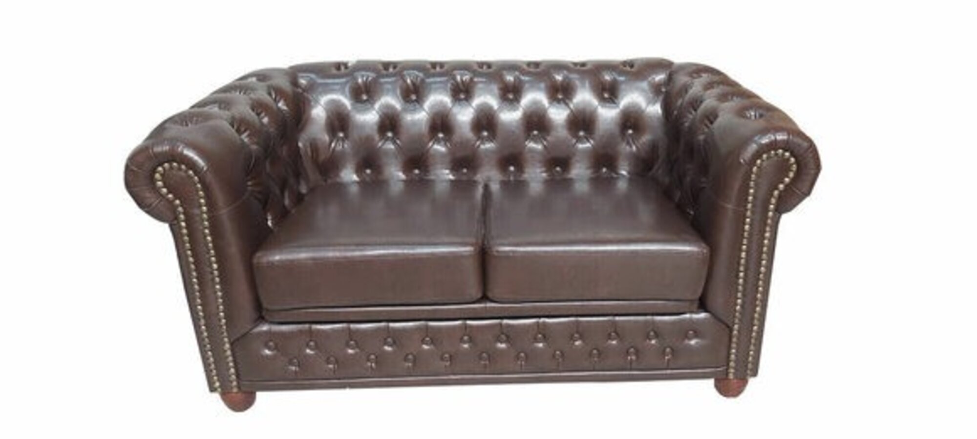 Chesterfield Sofa 2 Seater with Bed Function Sofa in Faux Leather Immediately