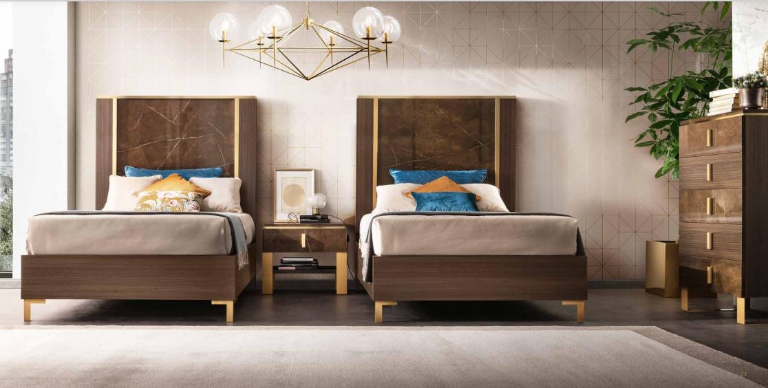 Bed Bedside table stool 4 pcs. Bedroom Set Design Modern Luxury Beds New