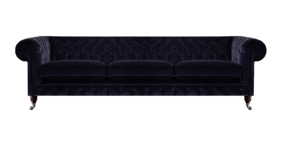 Blau Sofa Dreisitzer Wohnzimmer Polstermöbel Sofas Textil Polster Chesterfield