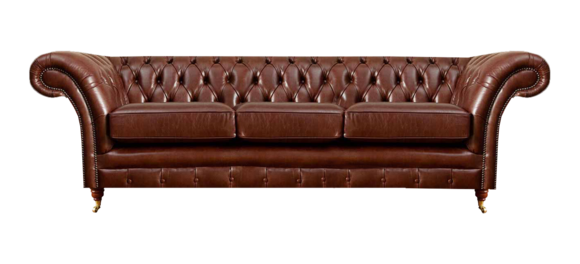 Dreisitzer Sofa Couch Einrichtung Chesterfield Polstersitz Leder Polstermöbel