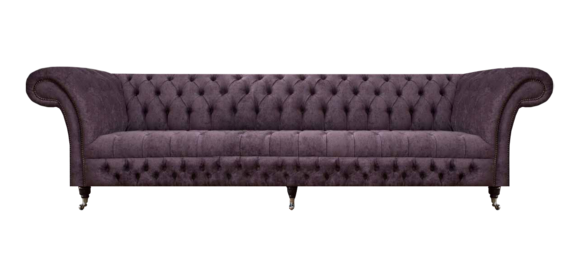 Chesterfield sofa three seater living room sofas couch luxury purple upholstered seat