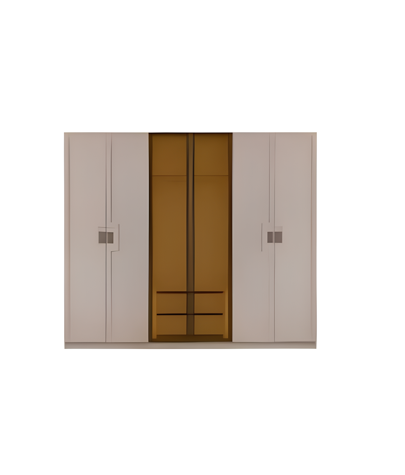 Stylish beige bedroom wardrobe designer glass wardrobe