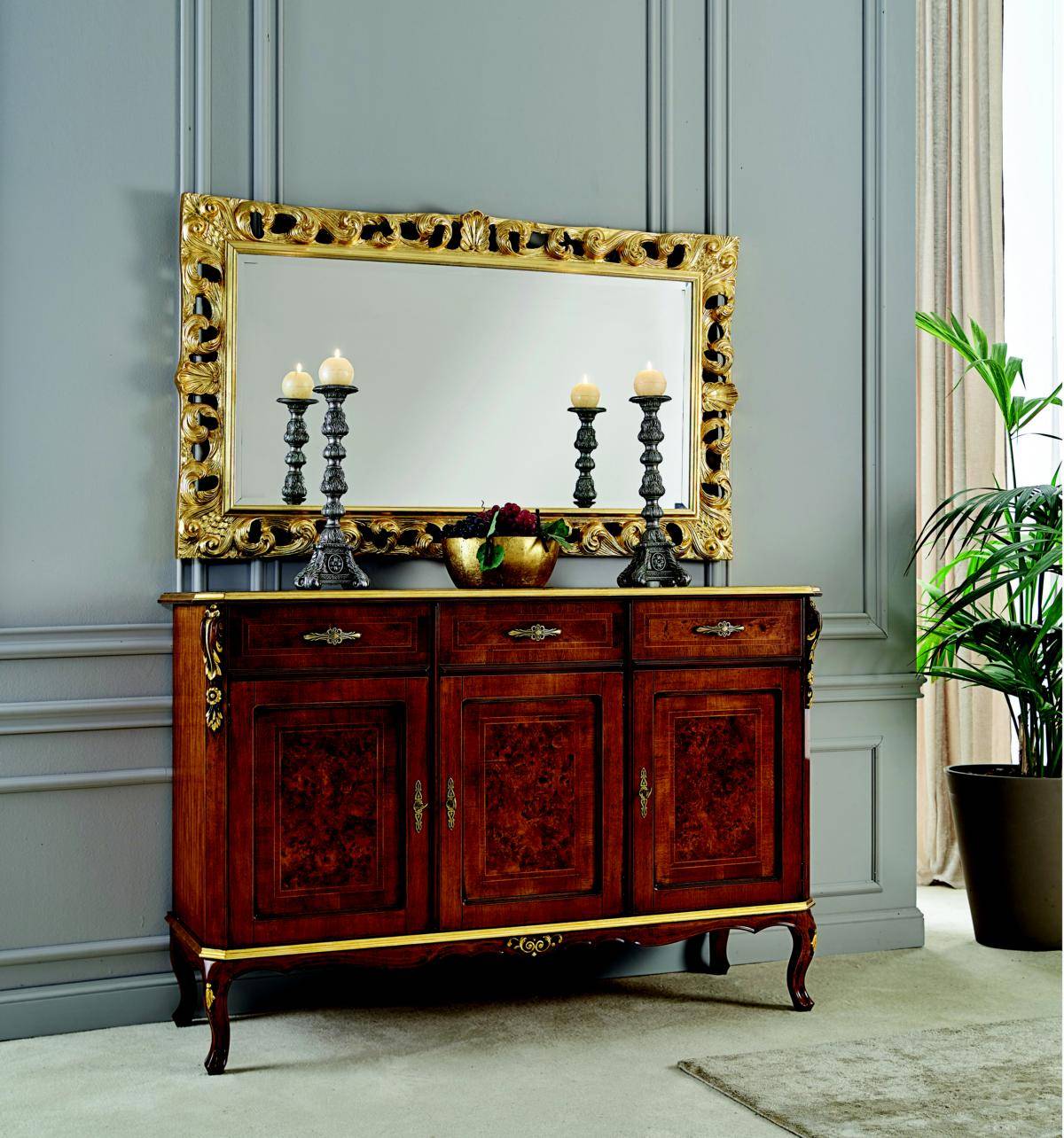 Chic Italian furniture style baroque dresser cabinets designer furniture wood new