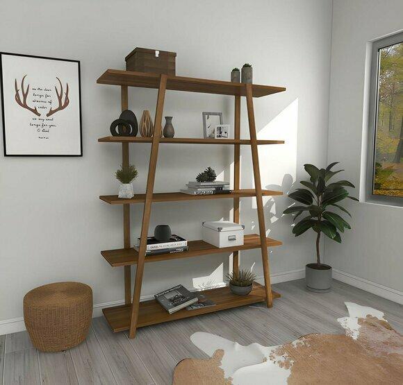 Dark brown bookcase designer high quality shelf luxury furnishing