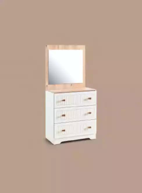 Chest of drawers with mirror console table furniture white modern in the bedroom