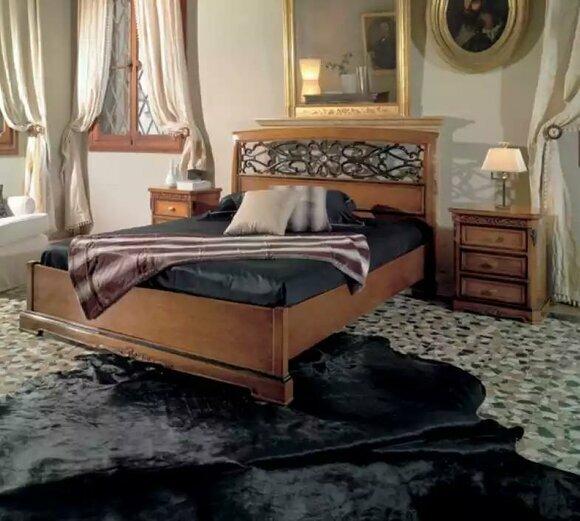 Bed bedroom set design classic bedroom 2x bedside tables 3 pcs