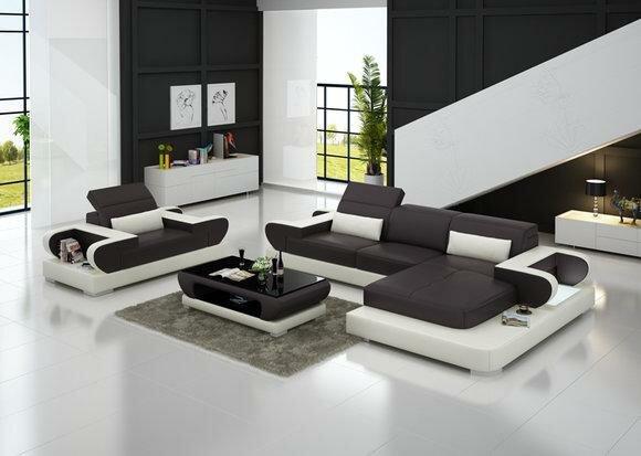 DESIGN XXL BIG SOFA CORNER SOFA LEATHER SOFA COUCH ARMCHAIR UPHOLSTERY LIVING AREA G8002E