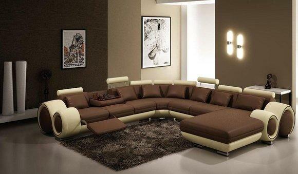 Leather Sofa Couch Corner Sofa Model Berlin III