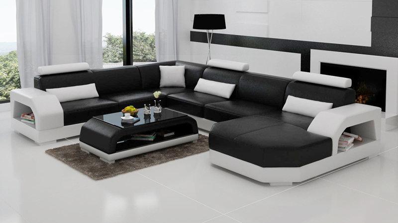 Leather Sofa XXL Designer Living Area LINZ I