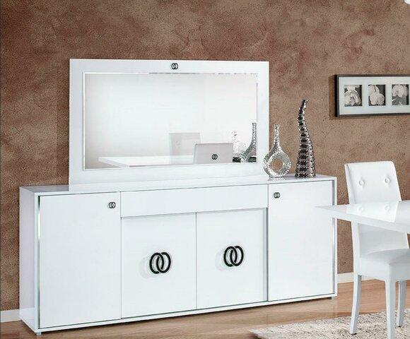 Set Chest of Drawers Mirror Chest of Drawers Designer Cabinet Wood High Gloss XXL Luxury Cabinet