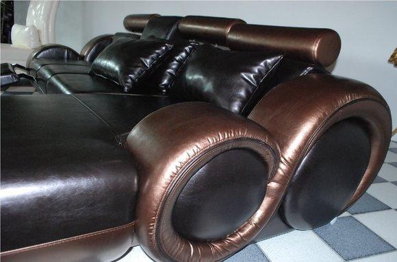 Elegant designer corner sofa Berlin II leather sofa corner sofa couch relax function Berlin II LUXURY