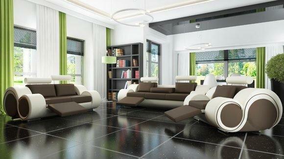 Leather sofa set Berlin 3+2 seater (NB)