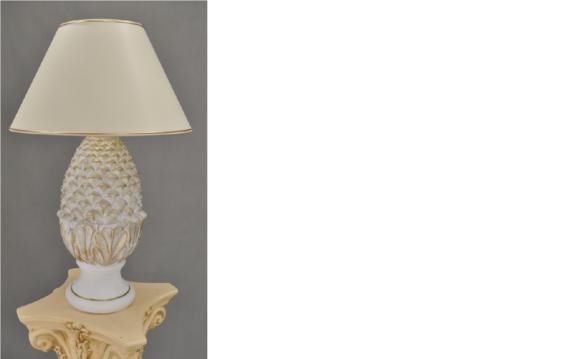 Artichoke design shade decorative table lamp made of stucco/acrylic material, model - 6887