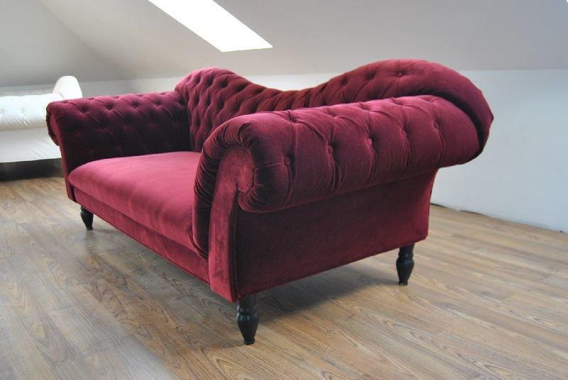 Chesterfield Sofa Set 3+2+1 Seaters Bordeaux Red Velvet Luxurious Leather Comfortable Couch Venice New