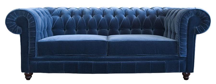 Designer sofa Chesterfield British Style Vintage 3 seater Chester - YALE