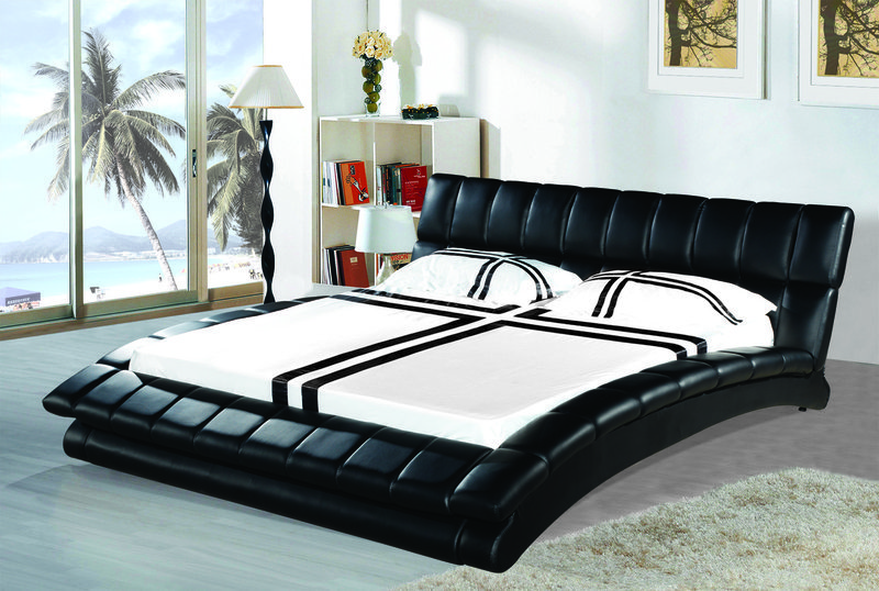 Modern style massive marriage double bed/waterbed made of real wooden frame model - Maurice 140/160/180x200cm