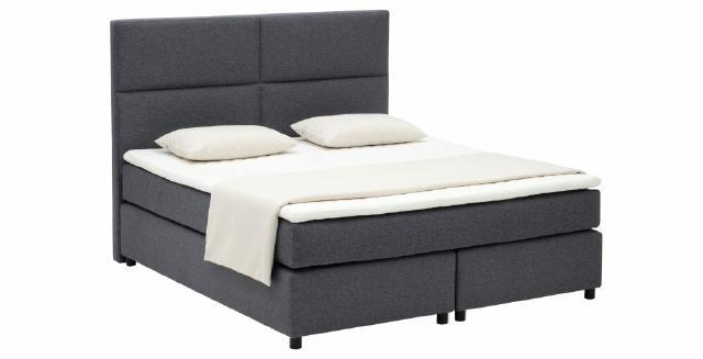 Continental textile/leather upholstered double bed made of real wooden frame model - M105