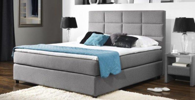 Continental textile/leather upholstered double bed made of real wooden frame model - M101