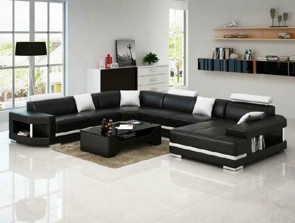 Living Landscape Upholstery Corner Sofa Couch Set Landscape Leather New PH2673