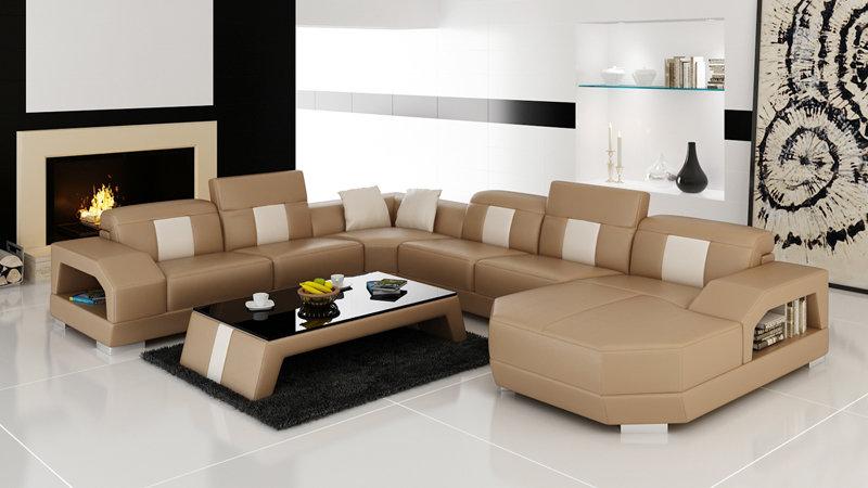 Leather Sofa Couch Living Area Corner Sofa Corner Set Design Modern Sofa R 7003