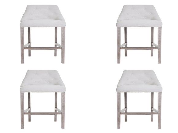 4x bar stools bar stools counter chair set chairs upholstery Chesterfield design style