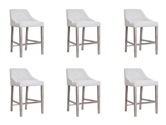 6x set modern chesterfield style bar stools/armchairs with backrest