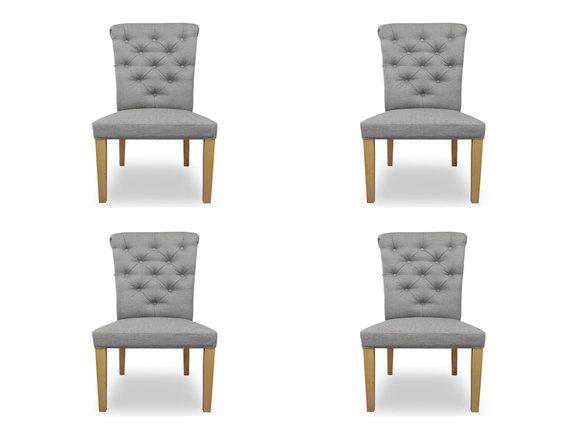 4x chairs chair upholstery design lounge seat Lehn set armchair Chesterfield new