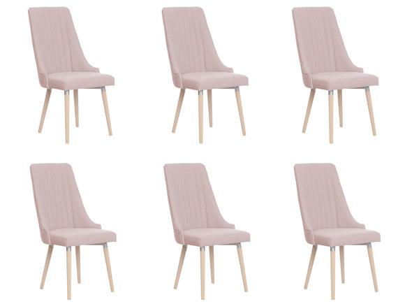 6x chairs chair upholstery modern set design Lehn set armchair completely new