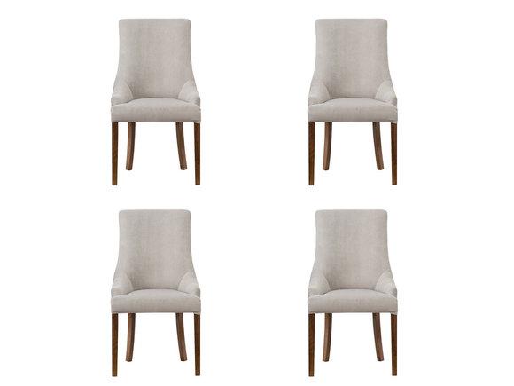 4x designer upholstered chair set, complete set of chairs, lounge club new