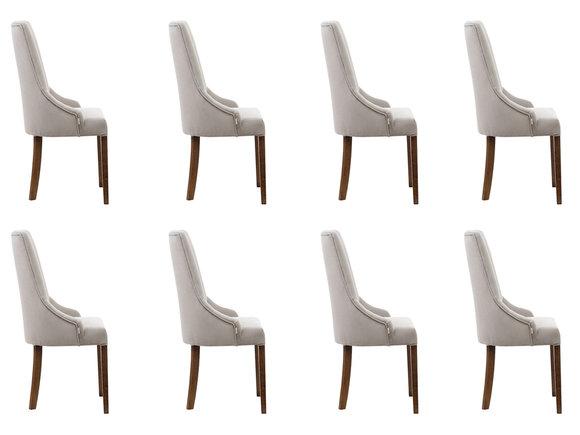 8x designer upholstered chair set, complete set of chairs, lounge club, new