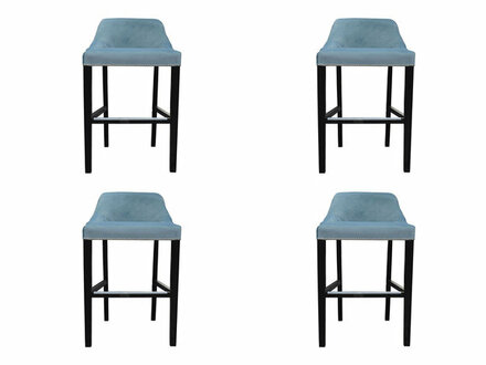 4x Design Chesterfield bar stool stool high chair set upholstery chairs set