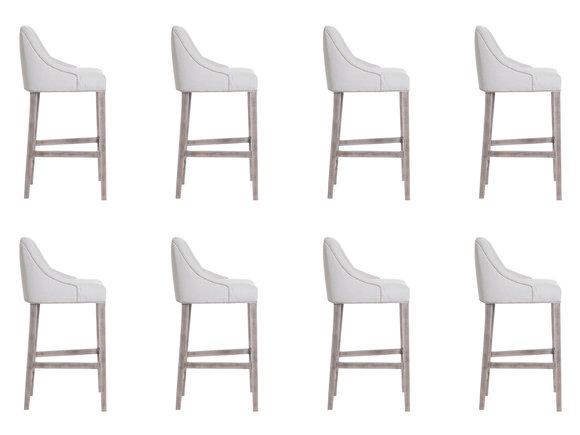 8x set modern style upholstery seat bar stools/armchairs with backrest