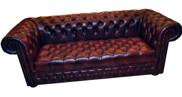 Chesterfield sofa couch leather sofa 2 seater upholstery set William III