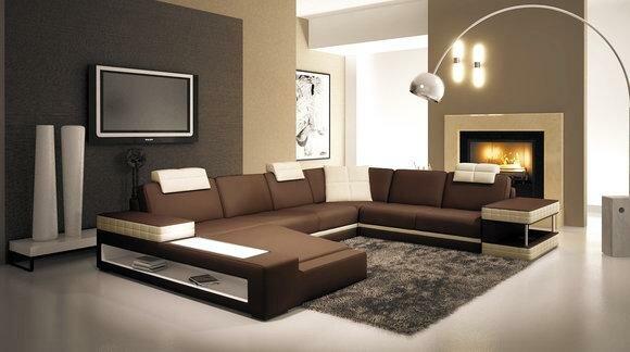 Big XXL Leather Sofa Couch Seat U Shape Set Sofas Leather Living Area