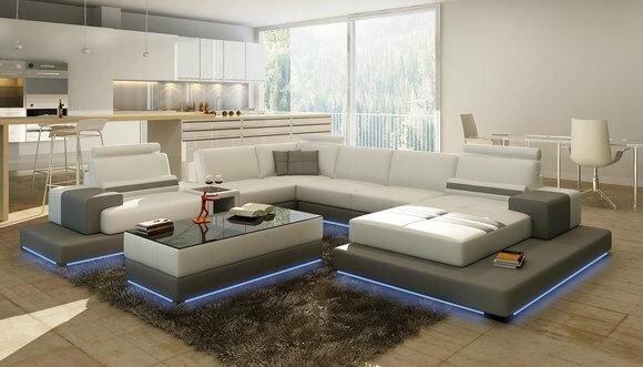 Beautiful XXL Leather Living Area U Shape Corner Sofa Couch Upholstery 6137