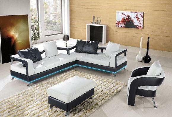 LEATHER SOFA COUCH LIVING AREA CORNER SOFA CORNER SET DESIGN MODERN SOFA B2027