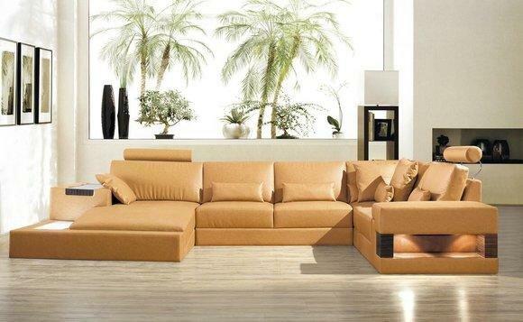 Big xxl leather sofa couch upholstery corner lounge set u shape living landscape