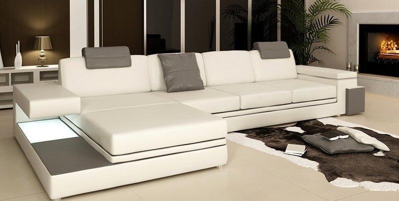 Design leather sofa couch upholstery living landscape corner set corner Tachau BG