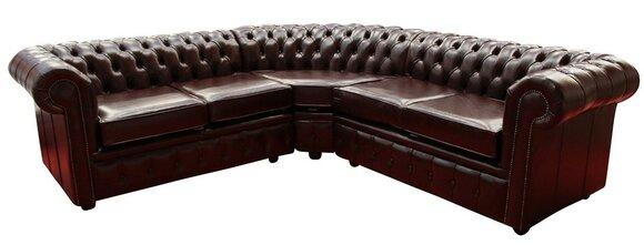 Premium Quality Chesterfield Corner Sofa L-Shaped Faux Leather Upholstery Red New