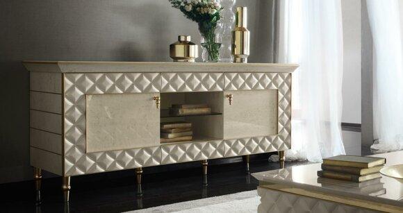 Living room sideboard with swing doors & shelves in art nouveau italian furniture arredoclassic™