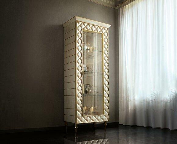 Living Room/Cabinet Showcase with Glass Door and Art Nouveau arredoclassic™ Shelves