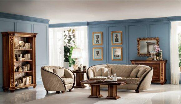 Living room 3+2+1 seater sofas/couches & armchair in art nouveau italian style arredoclassic™