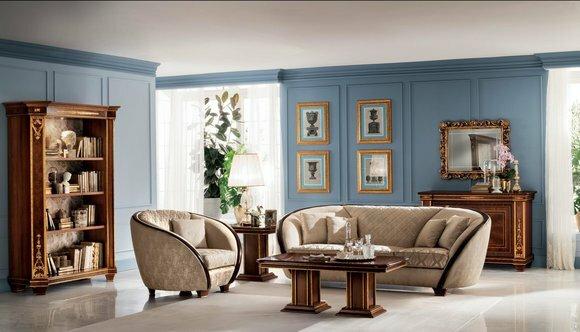 Living room set of 3+3 seater sofas/couches in art nouveau italian furniture arredoclassic™