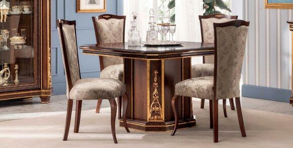 Dining room wooden chair in antique style italian furniture arredoclassic™