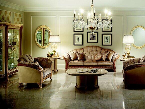 Living room luxury 3-seater (without 2+1) chesterfield sofa in art nouveau style