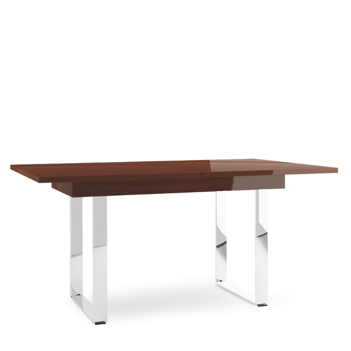 Modern style made of real wooden rectangular extendable gloss dining table, model - VI-S2