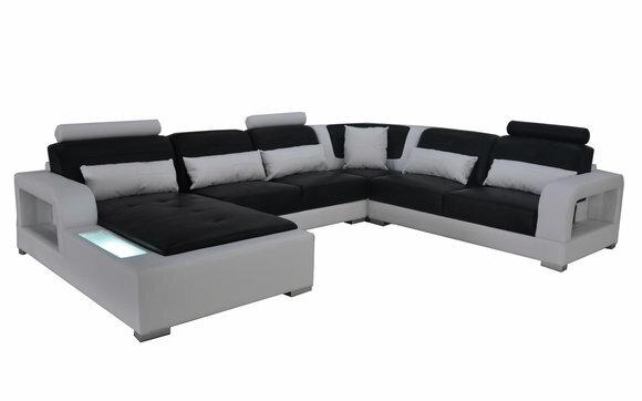 Leather Sofa Couch Living Room Corner Set Designer Modern Upholstery UForm Seat