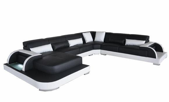 Leather Sofa Couch Living Landscape Corner Set Design Modern Sofas U-Form Couches