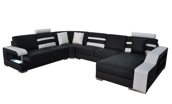 Corner Sofa Upholstery Seat Leather Couch Sofas Couches Set U Shape Living Landscape