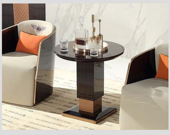 Club Table Side Tables Couch Sofa Wood Coffee Designer Luxury Wood High Gloss